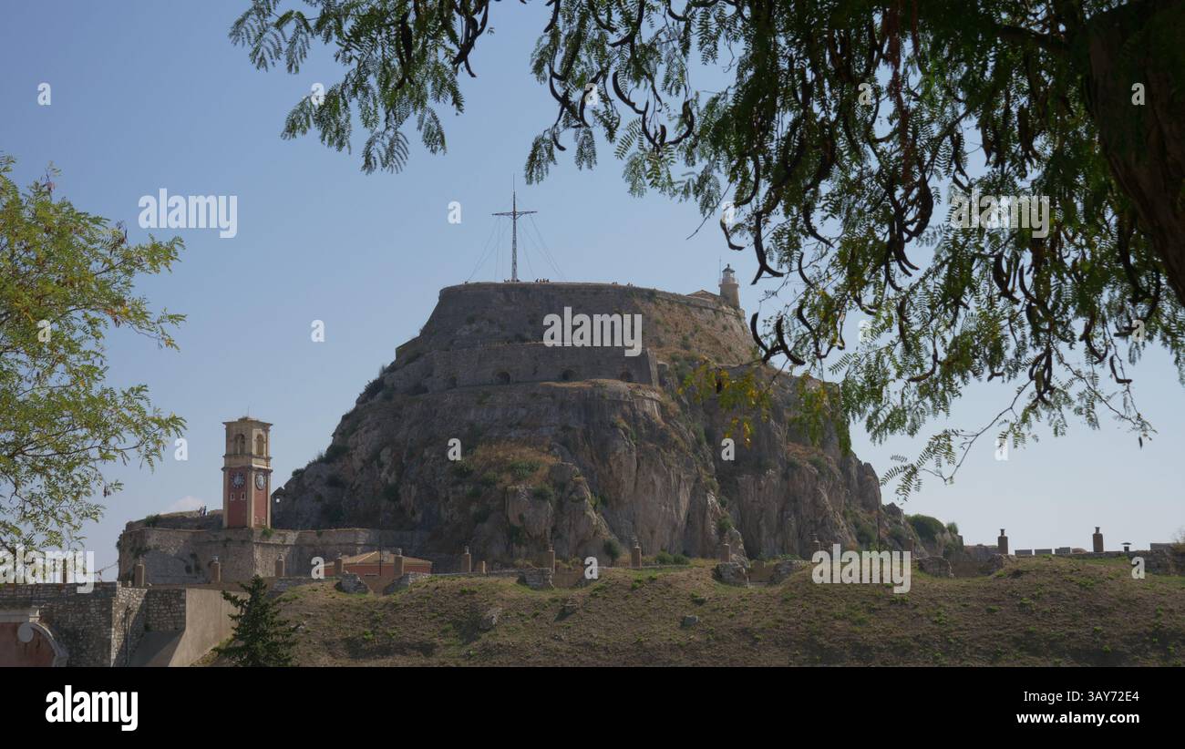 Vieille forteresse, Corfou. Fortezza Vecchia - forteresse vénitienne dans la ville de Corfou Banque D'Images