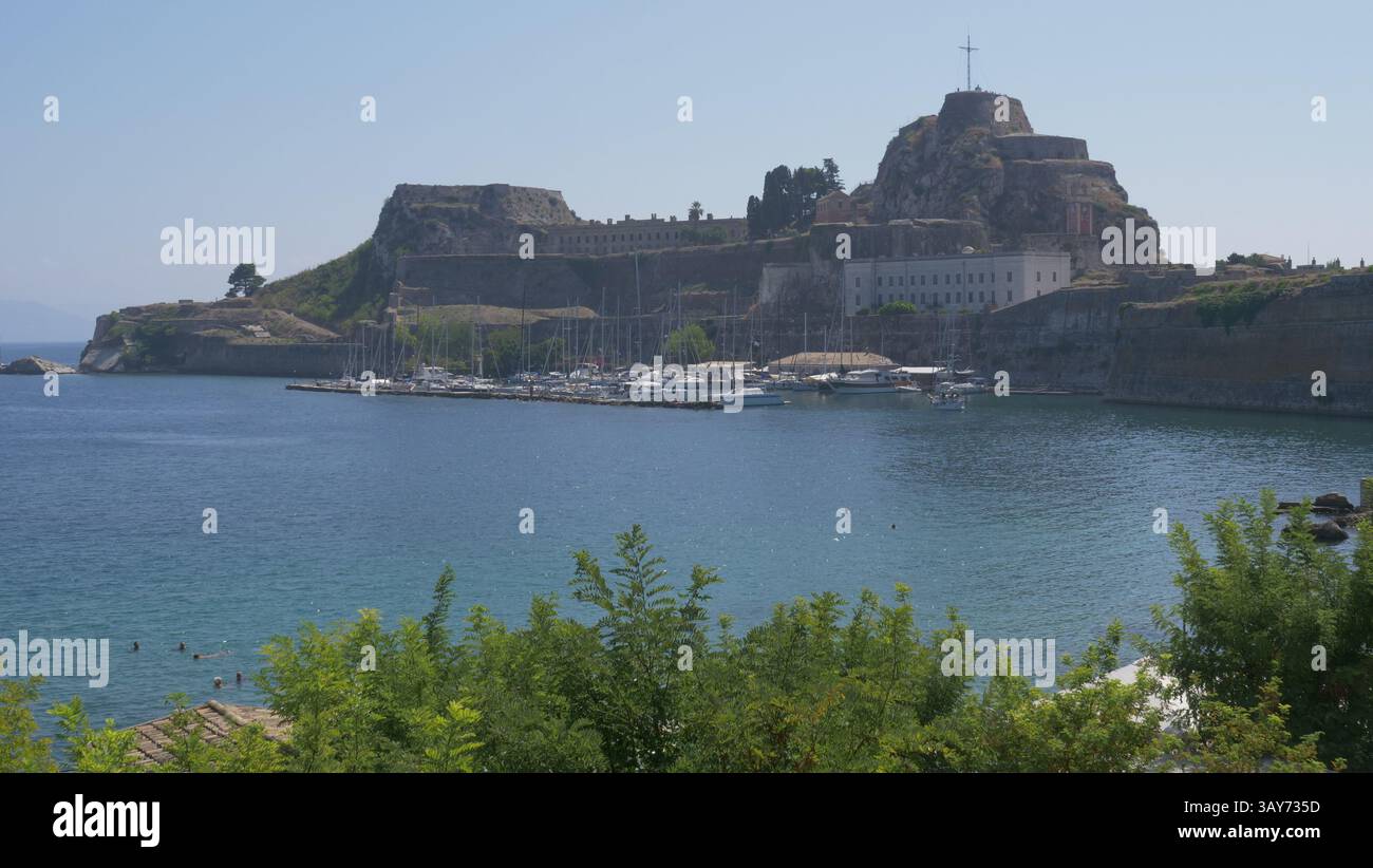 Vieille forteresse, Corfou. Fortezza Vecchia - forteresse vénitienne dans la ville de Corfou Banque D'Images