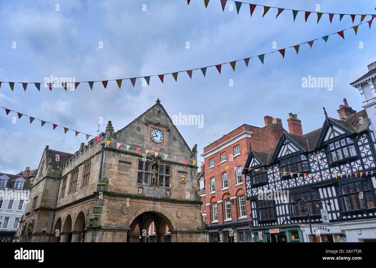 L'Ancienne Halle, La Place, Shrewsbury, Shropshire Banque D'Images