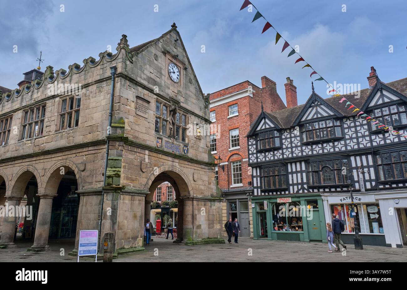 L'Ancienne Halle, La Place, Shrewsbury, Shropshire Banque D'Images