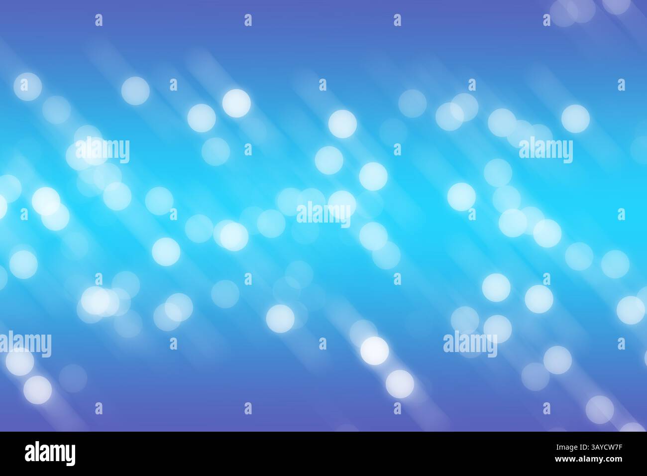 Un beau fond Bokeh bleu et blanc avec rayons lumineux pour créer un visuel saisissant Banque D'Images