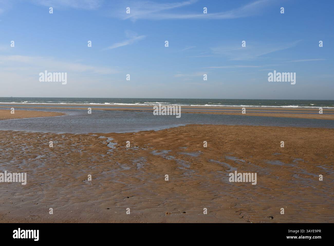 Plage d'Ostende située dans la province de Flandre occidentale dans la région flamande de Belgique Banque D'Images