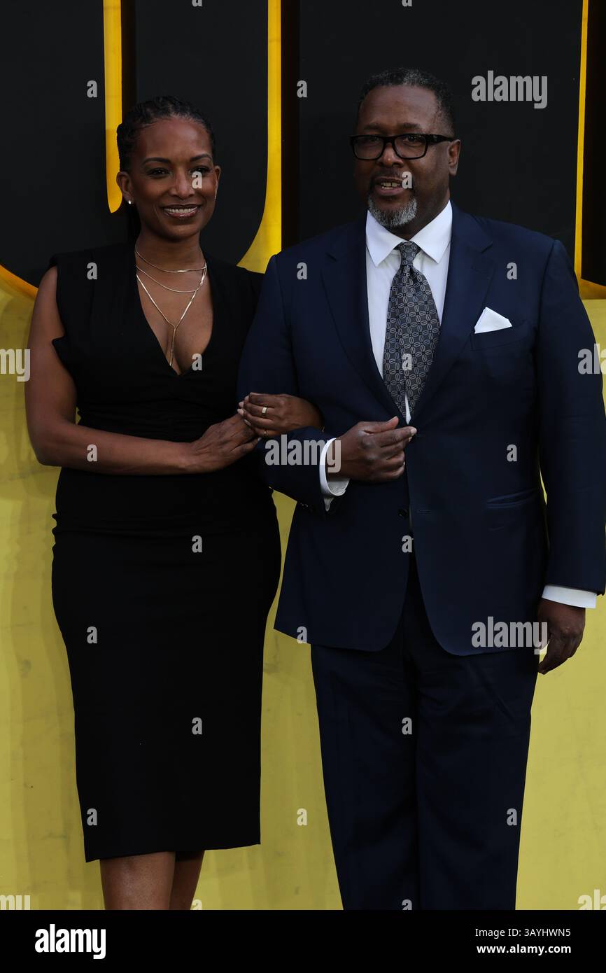 Londres, Royaume-Uni. 22 avril 2025. LONDRES, ANGLETERRE - 22 AVRIL 2025 : Erika Woods, Wendell Pierce assiste à la première européenne de Thunderbolt* à Londres, Angleterre. (Photo de 李世惠/Voir Li/Picture Capital) crédit : Voir Li/Picture Capital/Alamy Live News Banque D'Images
