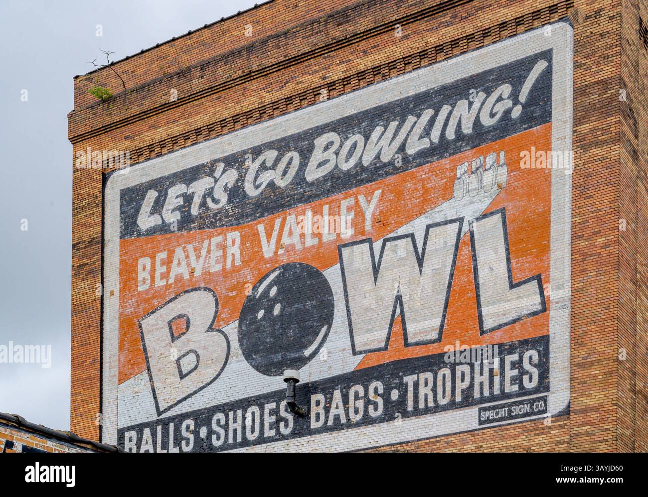 Abandonnée Beaver Valley Bowling Lanes Banque D'Images