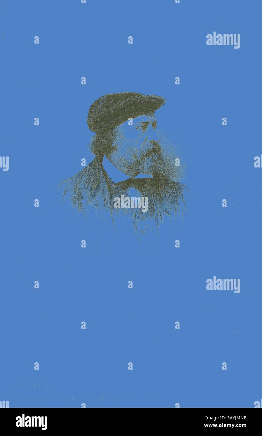 Un homme distingué avec une expression réfléchie, portant une casquette et un manteau, regarde sur le côté, transmettant un sentiment de contemplation et de caractère. Portrait de Daubigny, 1879, Léopold Massard, français, 1812-1889, France, gravure sur papier ivoire, 90 × 82 mm (image), 160 × 113 mm (plaque), 235 × 153 mm (feuille) Art classique avec une touche moderne réinventée par Artotop Banque D'Images