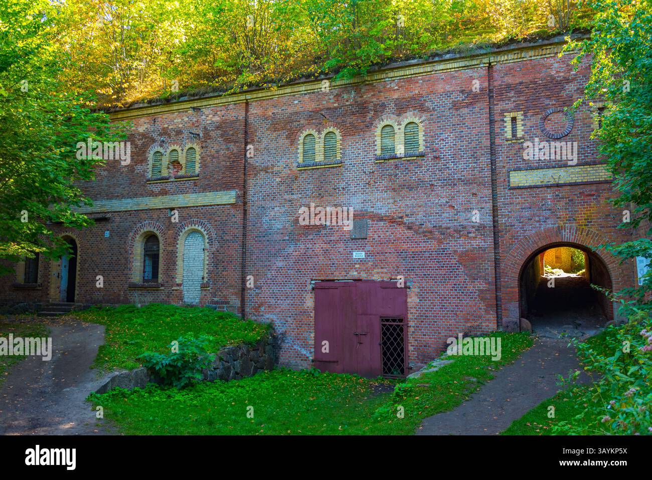 Journée d'été à la forteresse de Boyen à Gizycko, Pologne. IMAGE Banque D'Images