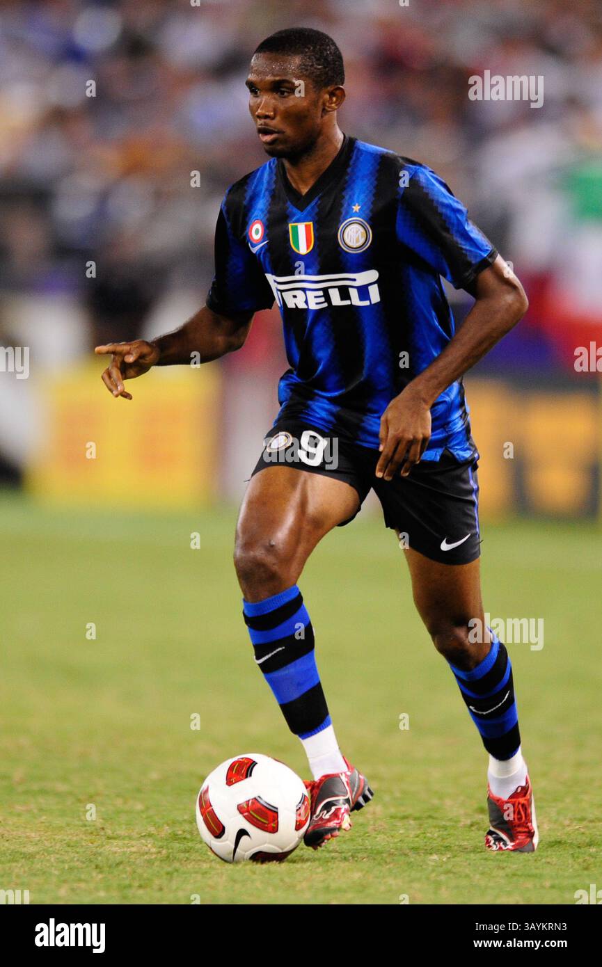 31 juillet 2010 : Samuel Eto'o de l'Inter Milan en action lors d'un match international au M&T Bank Stadium de Baltimore, Maryland. L'équipe de Milan a remporté le match, 3-0.(image crédit : © John Middlebrook/Cal Sport Media/ZUMApress.com) Banque D'Images