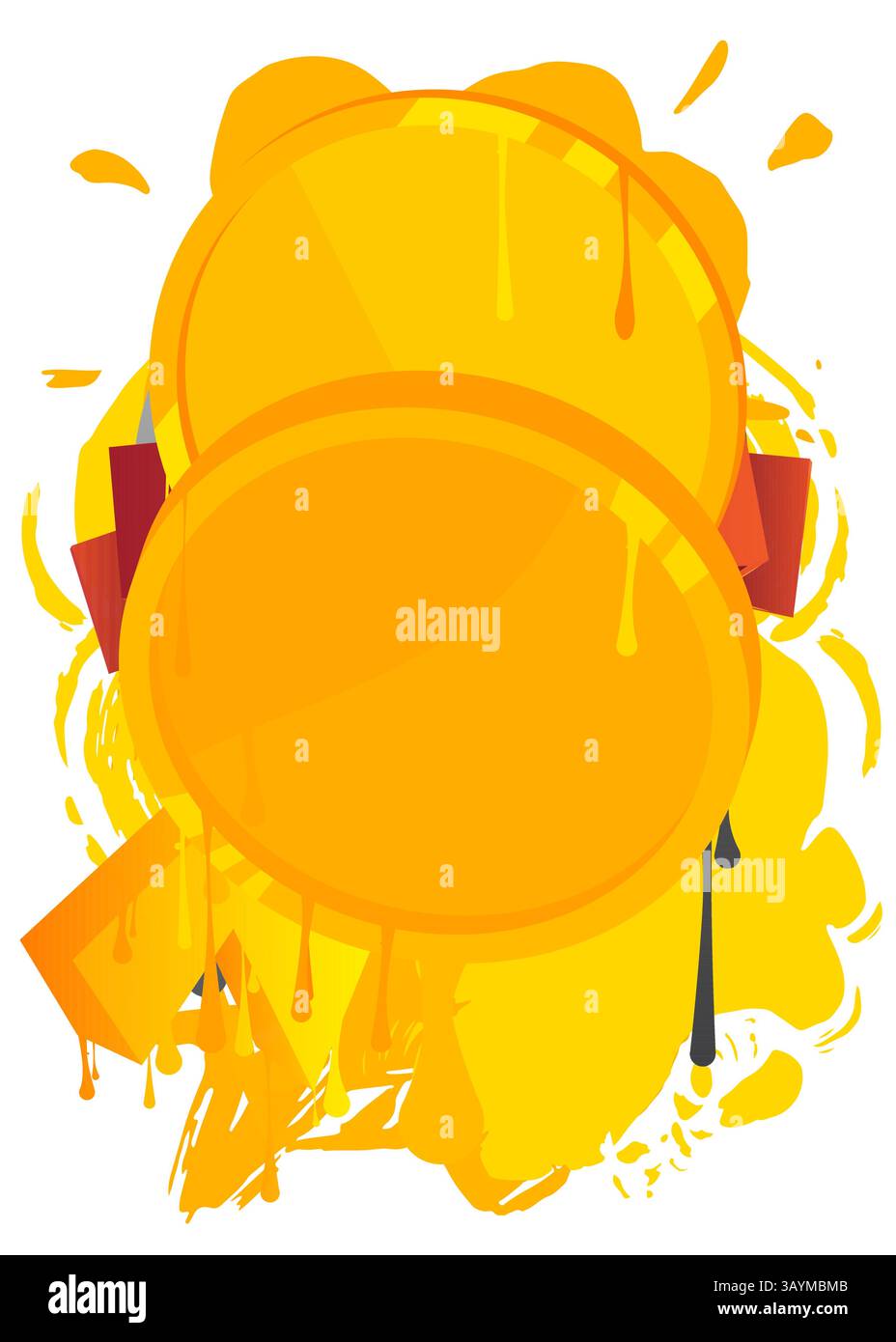 Graffiti Gold coin. Décoration d'art de rue moderne abstraite réalisée dans un style de peinture urbaine. Illustration de Vecteur