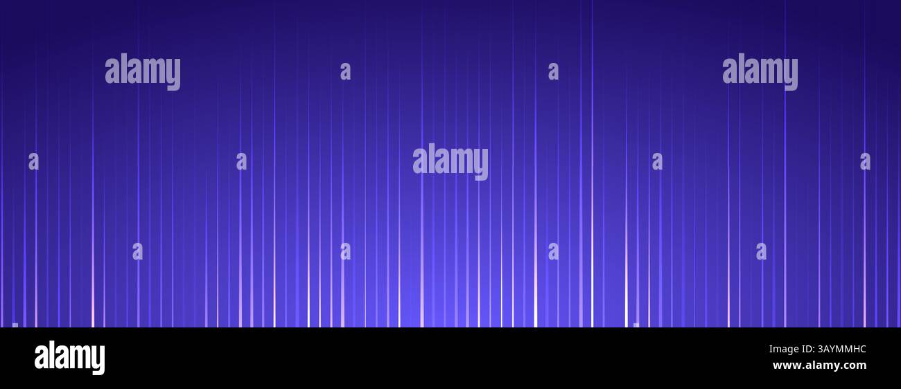 Fond d'écran rayé au néon lumineux. Fond rayé lumineux vertical. Concept dynamique d'évasement rectiligne. Éléments de conception de rayons et de poutres brillants. Toile de fond à motif laser Tech violet. Vecteur Illustration de Vecteur
