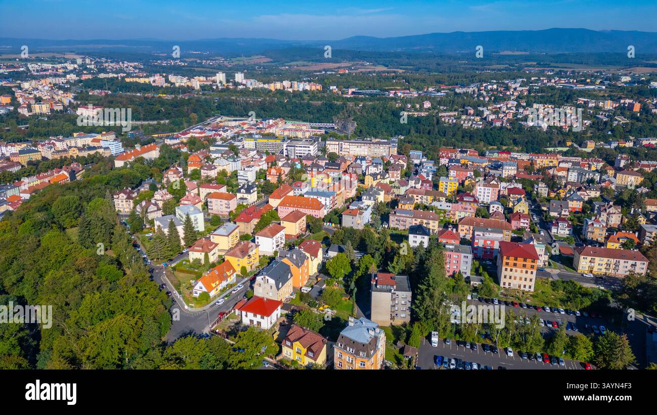Quartier résidentiel à Karlovy Vary, république tchèque. IMAGE Banque D'Images