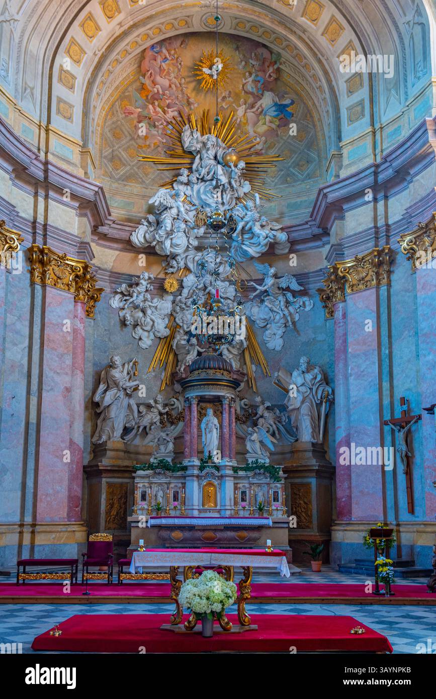 Rajhrad, république tchèque, 23 juin 2024 : chapelle au monastère bénédictin de Rajhrad, république tchèque. IMAGE Banque D'Images