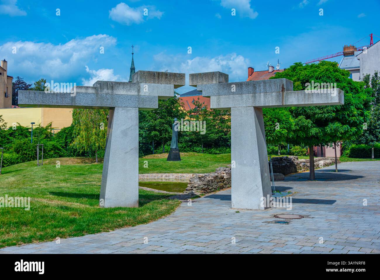 Jihlava, république tchèque, 30 juin 2024 : Mémorial à Gustav Mahler à Jihlava, république tchèque. IMAGE Banque D'Images