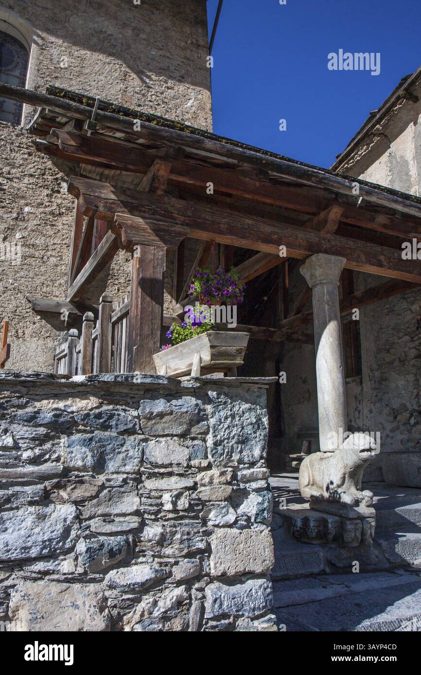 Village de montagne de Saint-Véran, la plus haute commune d'Europe et l'un des plus beaux villages de France, département des Hautes Alpes, Provence Alpes Banque D'Images