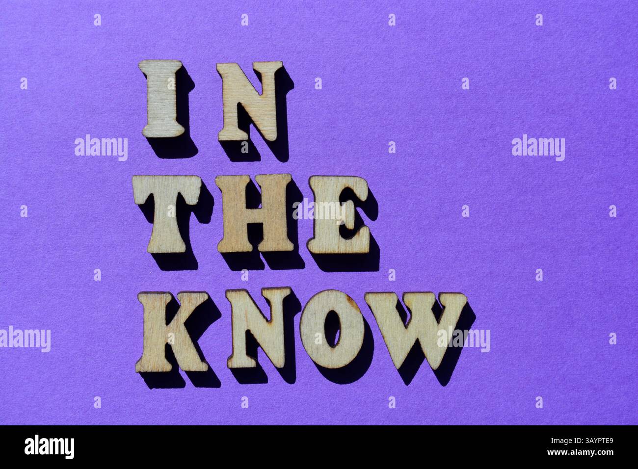 ITK, acronyme et mots dans le savoir, terme d'argot utilisé pour indiquer que quelqu'un est au courant ou a une connaissance d'initié d'une situation ou d'un sujet particulier Banque D'Images