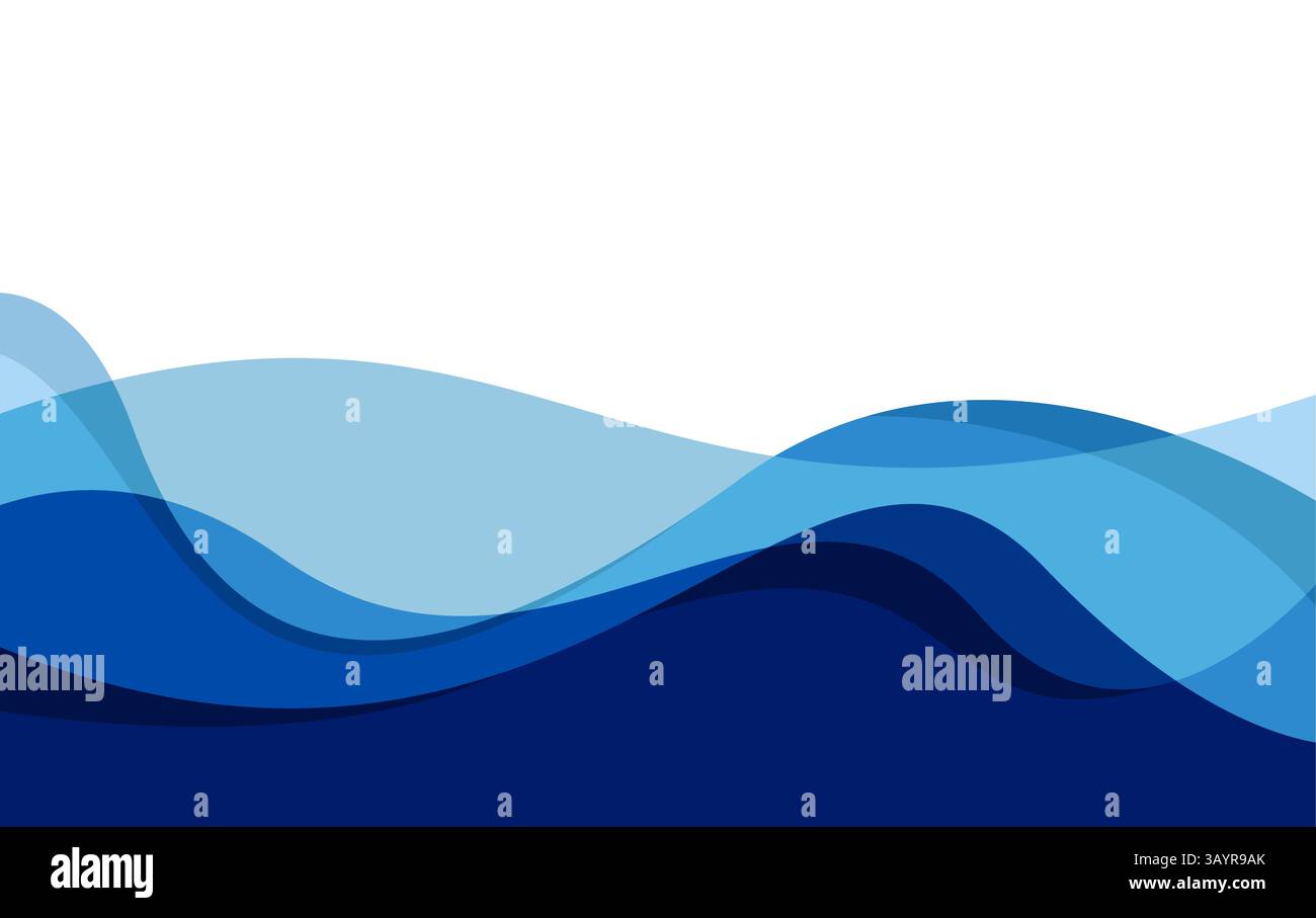 fond d'onde bleue abstrait pour les bannières ou la présentation Illustration de Vecteur