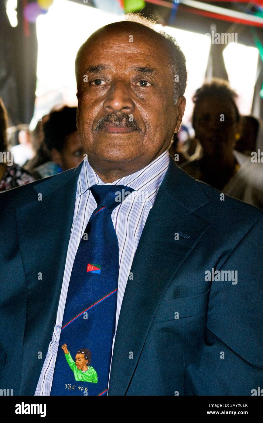 Osman Saleh, Ministre des affaires étrangères, Festival du peuple érythréen en Italie, Cinisello Balsamo, province de Milan, 10.07.2010 Banque D'Images