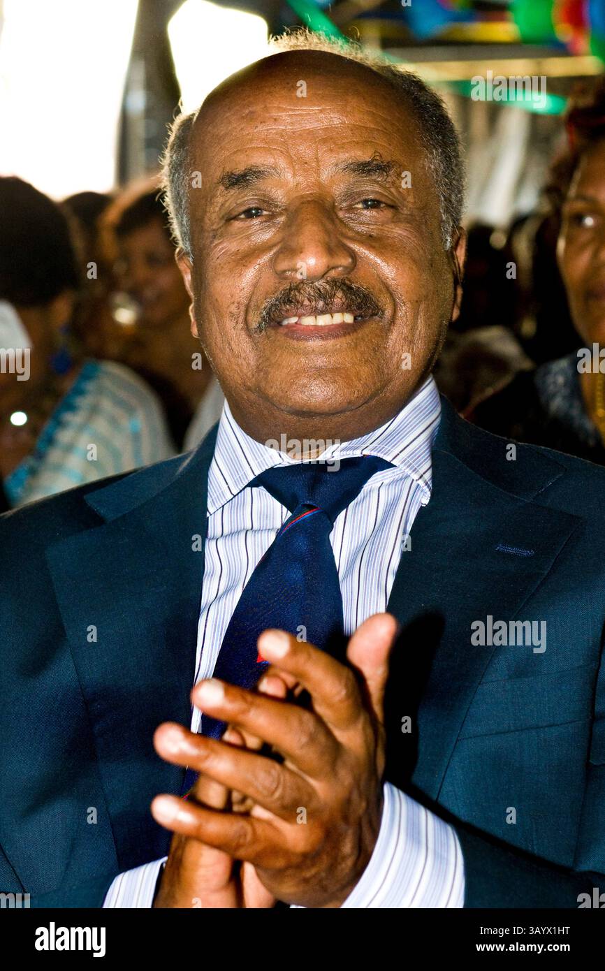 Osman Saleh, Ministre des affaires étrangères, Festival du peuple érythréen en Italie, Cinisello Balsamo, province de Milan, 10.07.2010 Banque D'Images