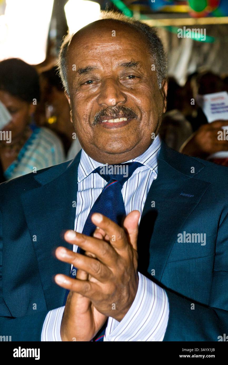 Osman Saleh, Ministre des affaires étrangères, Festival du peuple érythréen en Italie, Cinisello Balsamo, province de Milan, 10.07.2010 Banque D'Images