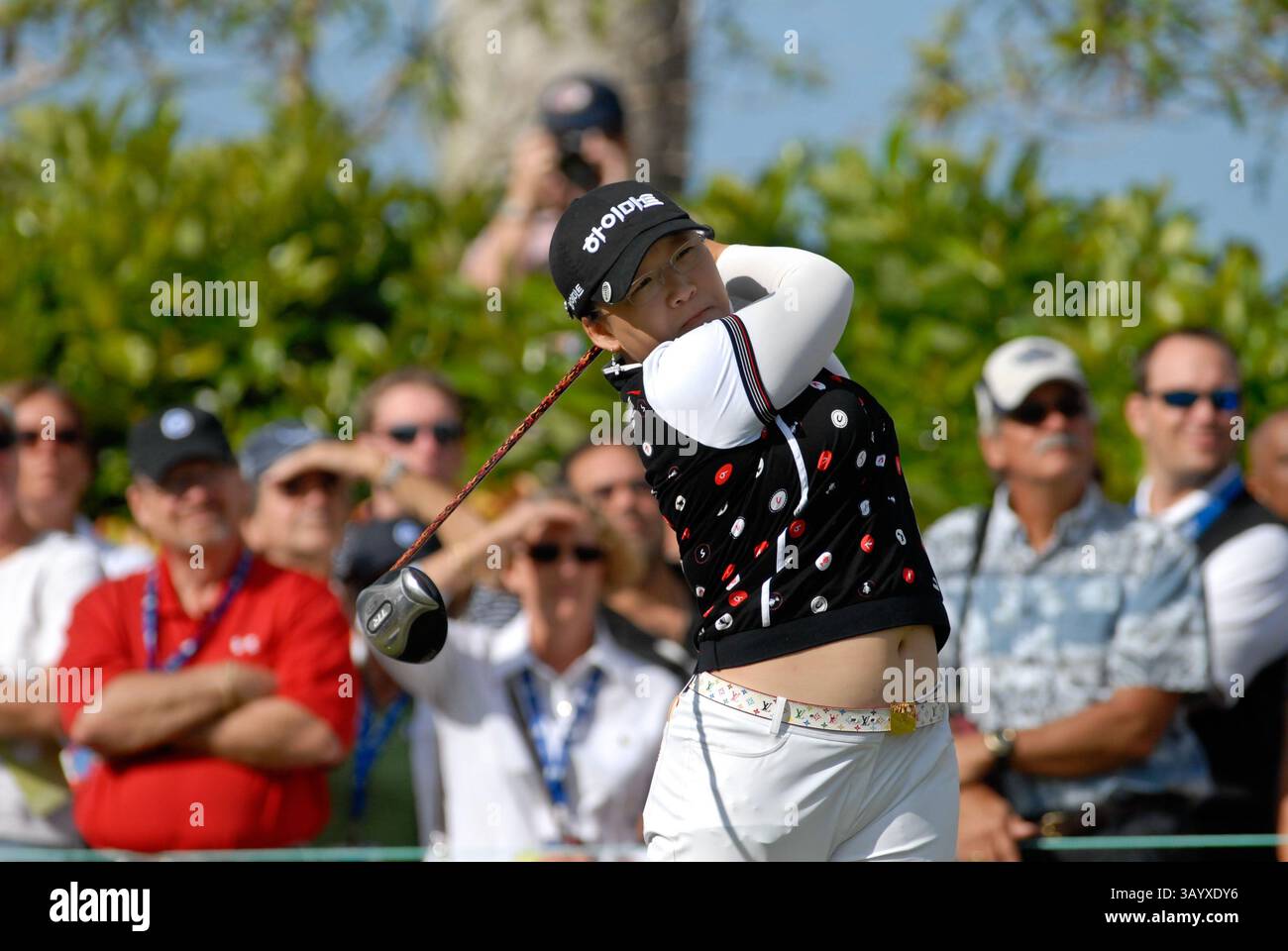 Novembre 23,2008 Ji-Yai Shin en action lors de la dernière manche du Championnat ADT de la LPGA au Trump International Golf Club à West Palm Beach, FL. (Crédit image : © Lou Novick/Cal Sport Media) Banque D'Images