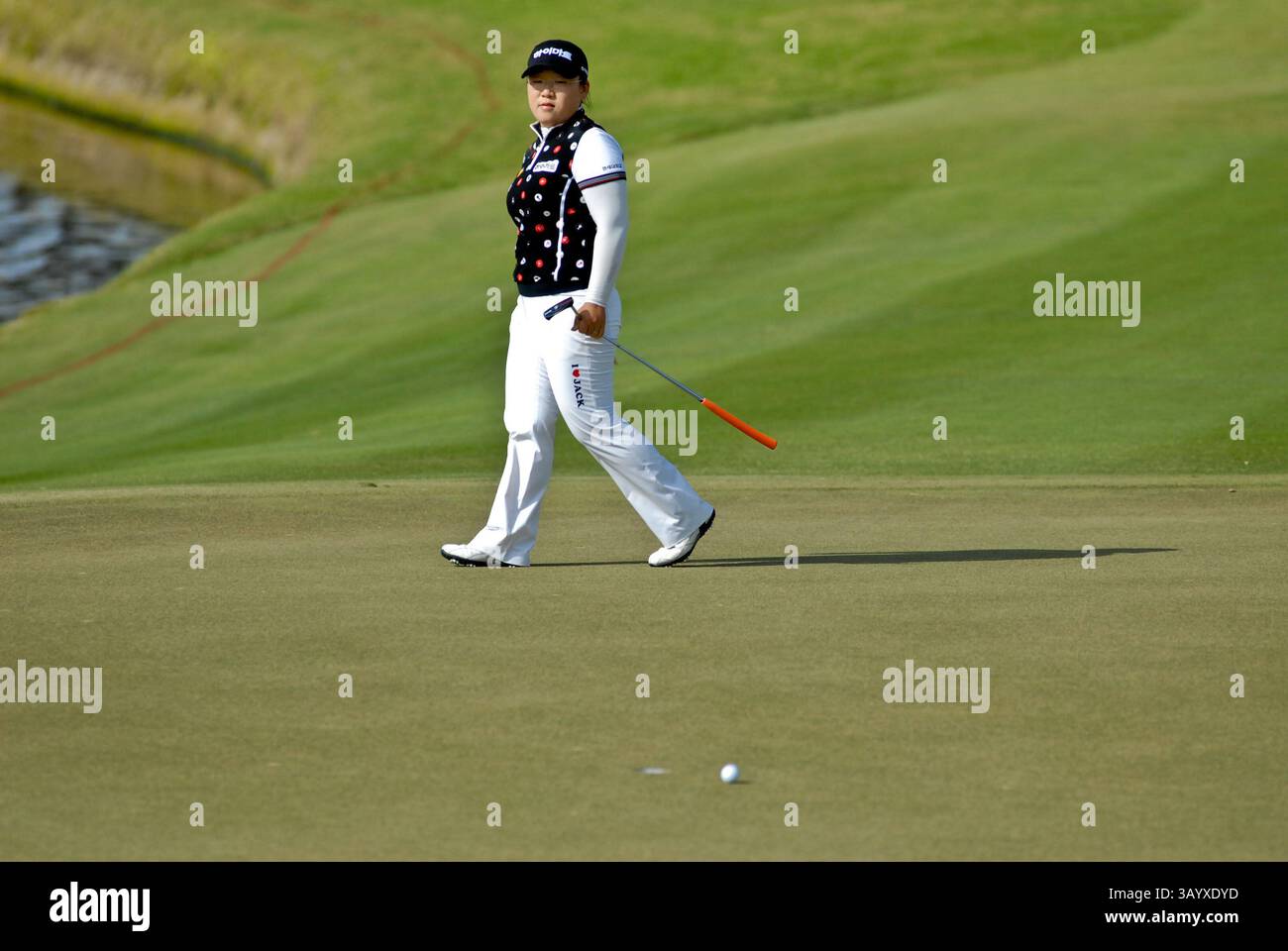 Novembre 23,2008 Ji-Yai Shin en action sur le 18e green à gagner au Championnat ADT de la LPGA au Trump International Golf Club à West Palm Beach, FL. (Crédit image : © Lou Novick/Cal Sport Media) Banque D'Images