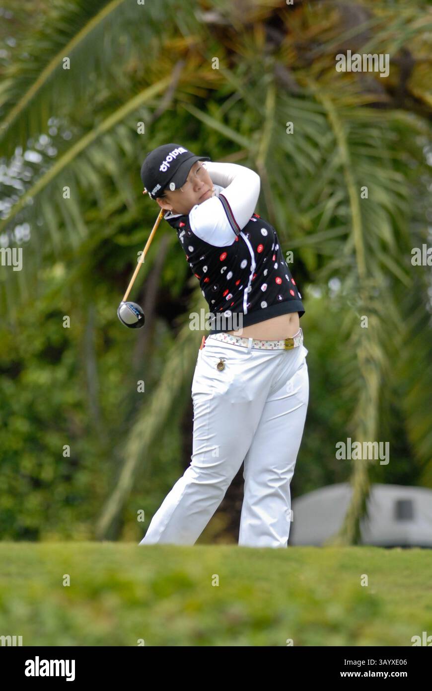Novembre 23,2008 Ji-Yai Shin en action lors de la dernière manche du Championnat ADT de la LPGA au Trump International Golf Club à West Palm Beach, FL. (Crédit image : © Lou Novick/Cal Sport Media) Banque D'Images