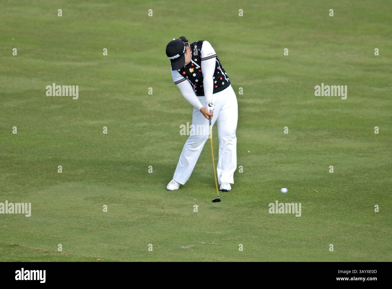Novembre 23,2008 Ji-Yai Shin en action lors de la dernière manche du Championnat ADT de la LPGA au Trump International Golf Club à West Palm Beach, FL. (Crédit image : © Lou Novick/Cal Sport Media) Banque D'Images