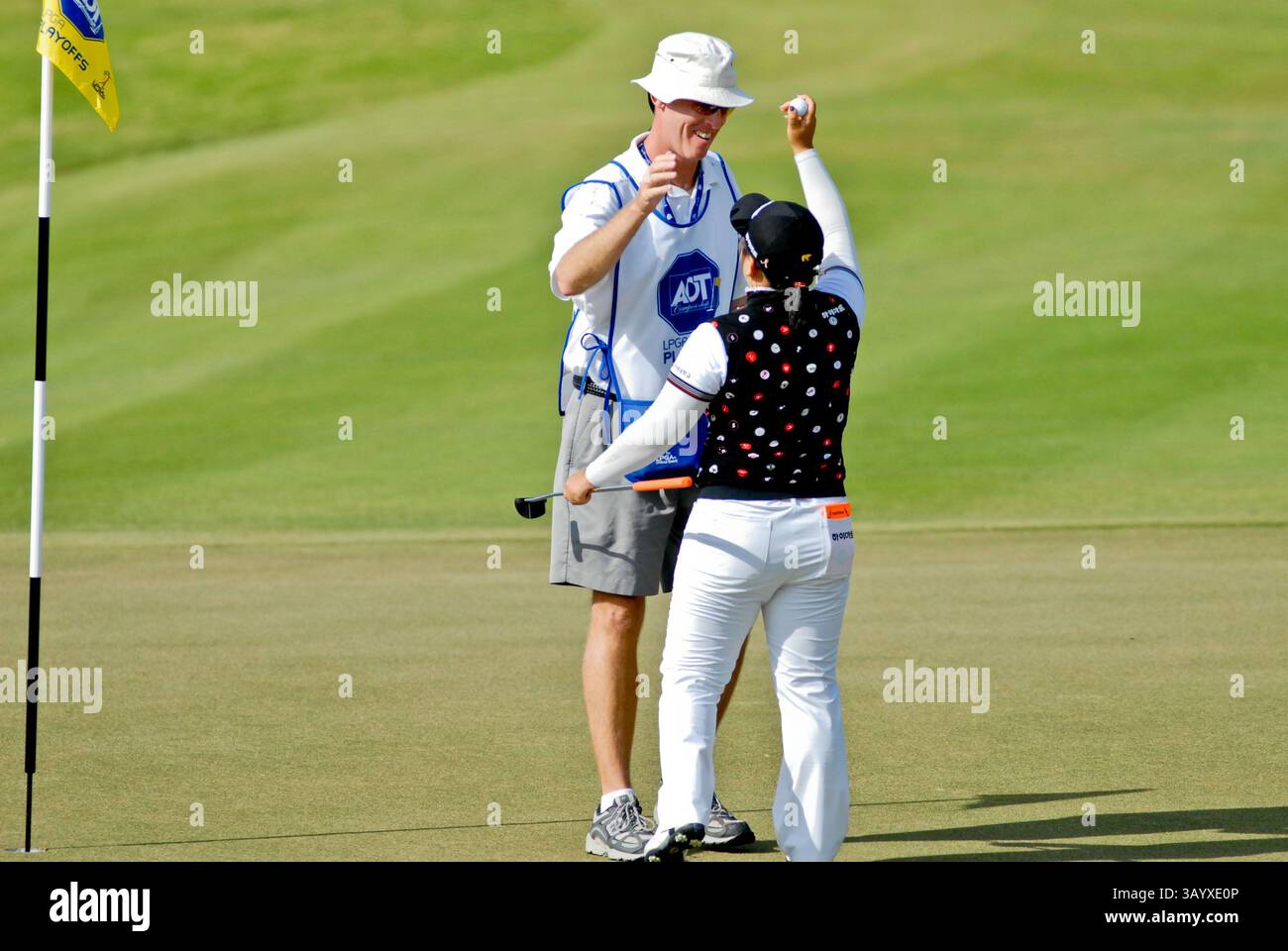 Novembre 23,2008 Ji-Yai Shin en action sur le 18e green à gagner au Championnat ADT de la LPGA au Trump International Golf Club à West Palm Beach, FL. (Crédit image : © Lou Novick/Cal Sport Media) Banque D'Images