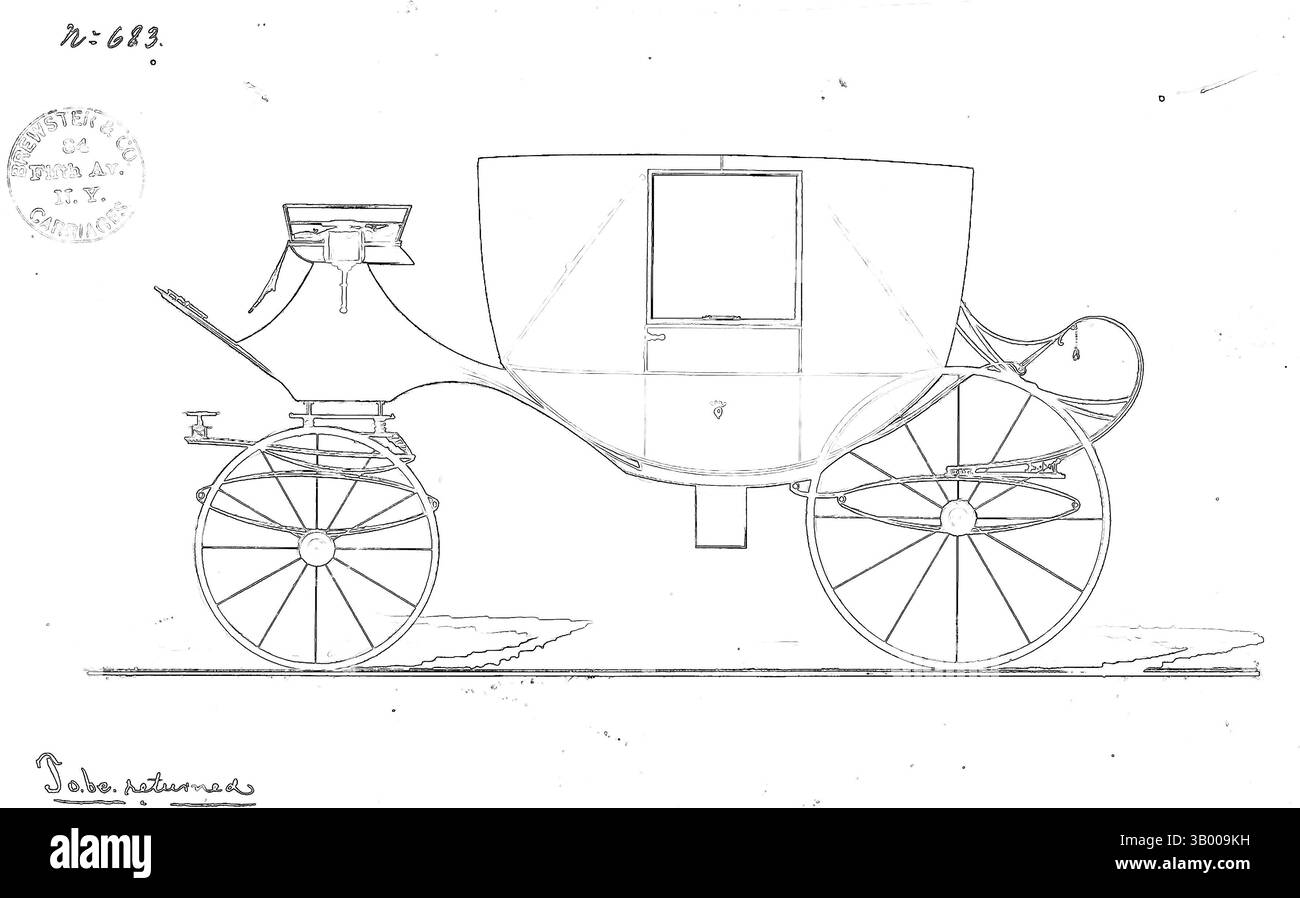 Un chariot vintage est représenté avec des contours de néon vibrants, mettant en valeur son design de roue complexe et sa forme distinctive sur un fond sombre., Art classique avec une touche moderne réinventée par Artotop Banque D'Images