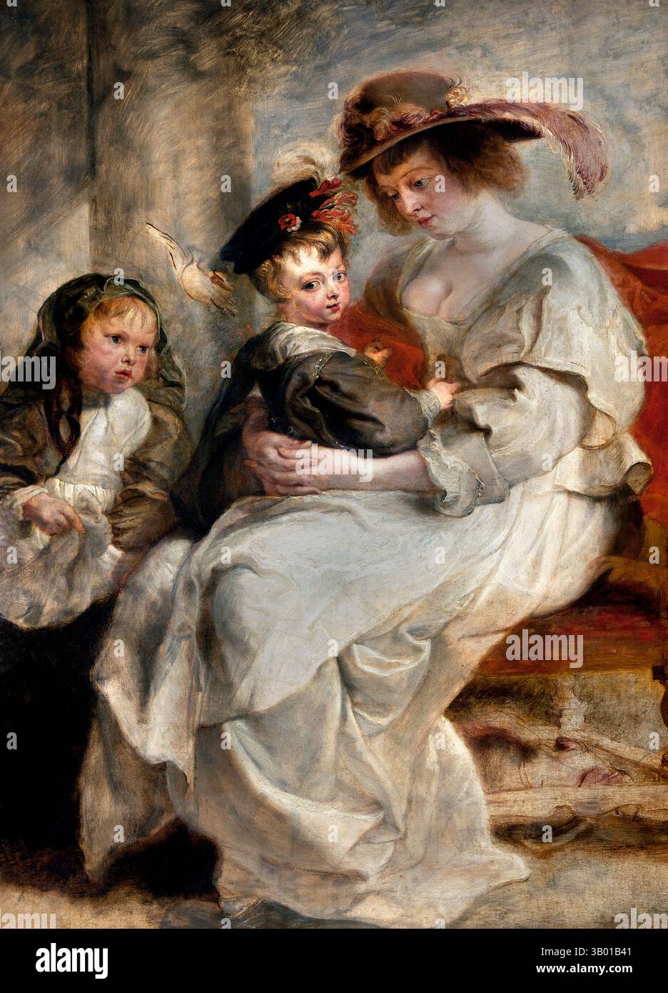 Hélène Fourment et ses deux enfants 1640 Peter Paul RUBENS 1577-1640 Belgique flamande Louvre Paris, Musée des Beaux-Arts, France, Banque D'Images