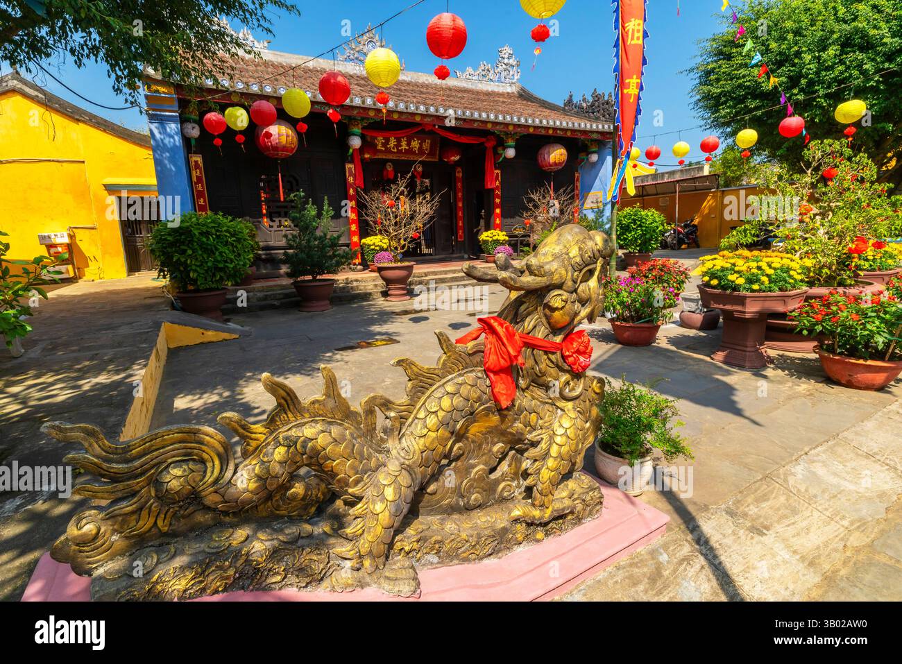 Maison communale de Minh Huong dans la vieille ville de Hoi an, Vietnam. La « salle communale de Minh Huong » est peut-être la salle d’Assemblée la plus unique de Hoi an. Quang Nam pro Banque D'Images