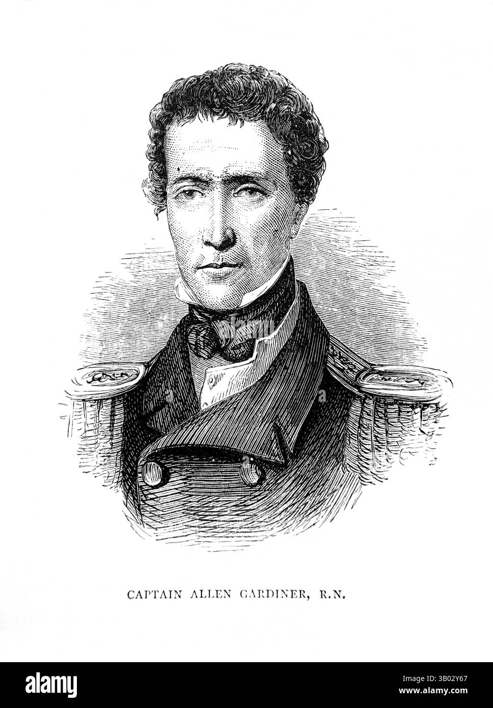 Illustration du capitaine Allen Francis Gardiner, missionnaire britannique de l'Antiquité L'édition de 1866 du Livre des Martyrs de Foxe (le Livre des Martyrs de JO Banque D'Images