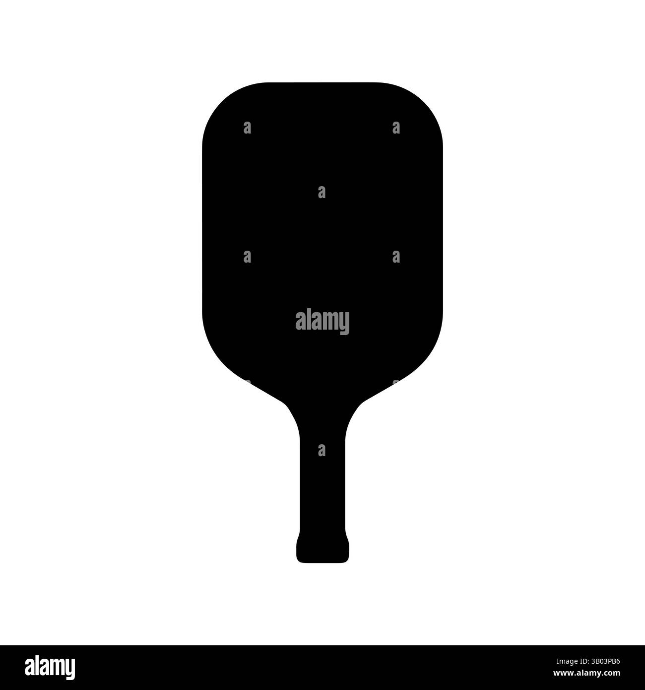 Une raquette de balle de cornichon ou une conception d'illustration plate vectorielle de silhouette de paddle. Illustration de Vecteur