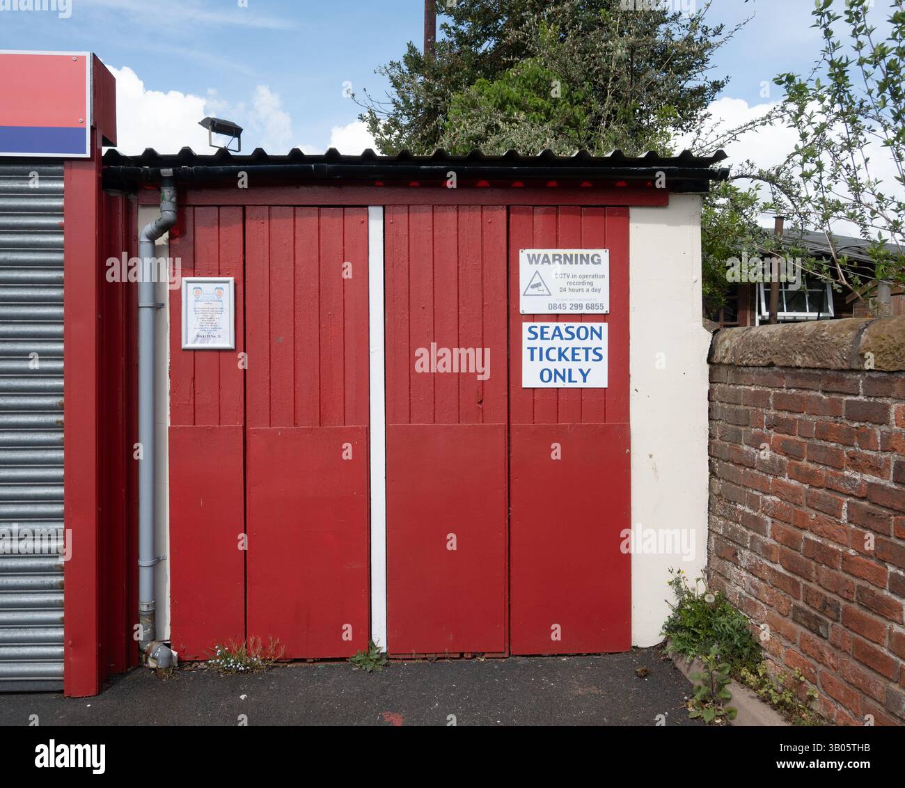 Bromsgrove Sporting FC Season tickets Only Gate, Bromsgrove, Worcestershire, Angleterre, Royaume-Uni Banque D'Images