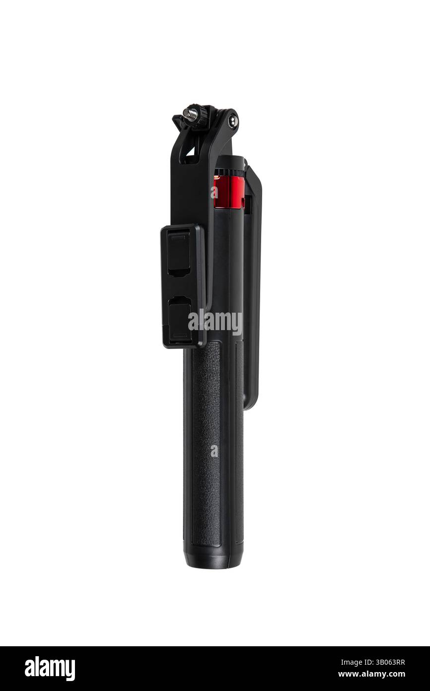 Trépied réglable avec support pour smartphone et télécommande Bluetooth Banque D'Images