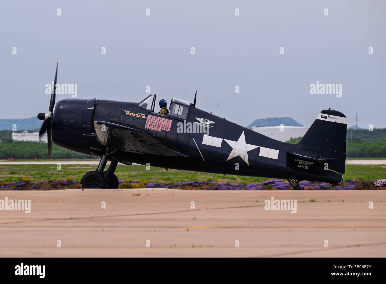 Wings Over West Texas 4-18-2025 Dyess AFB, TX USA CAF F6F-5 se produisant au Wings Over West Texas Air Show à Dyess AFB Banque D'Images