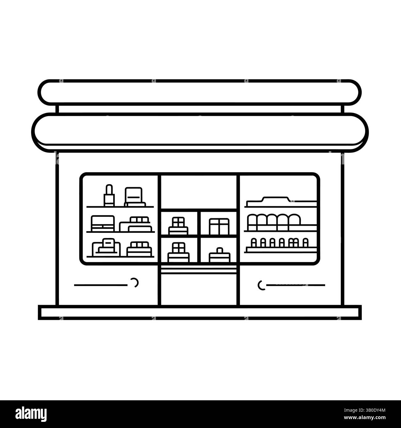 contour de magasin de pharmacie, silhouette, vecteur, illustration, isolé sur fond blanc Illustration de Vecteur