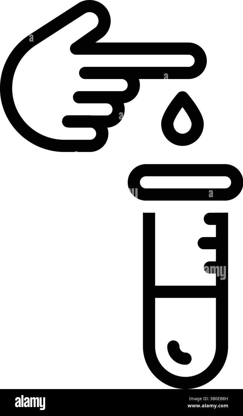 Icône pour test sanguin, sang Illustration de Vecteur