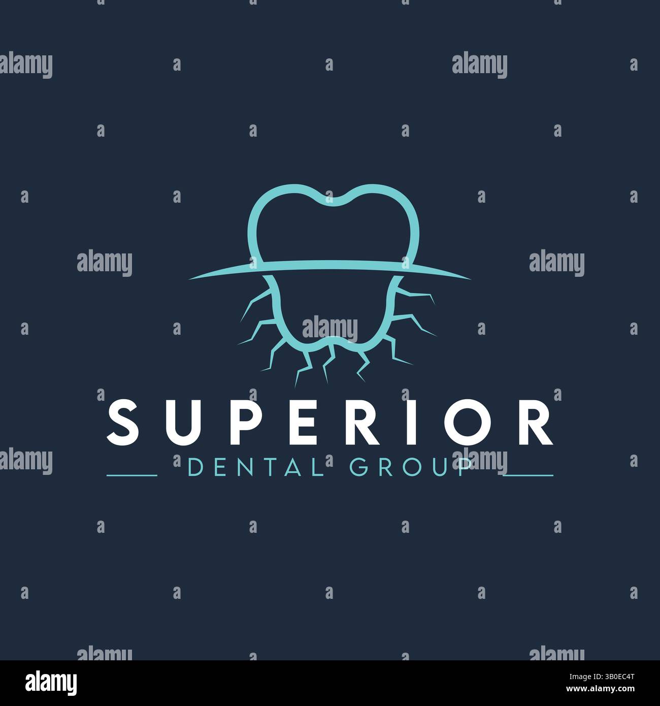 Conception de logo dentaire dans un modèle vectoriel pour votre clinique dentaire et votre entreprise Illustration de Vecteur