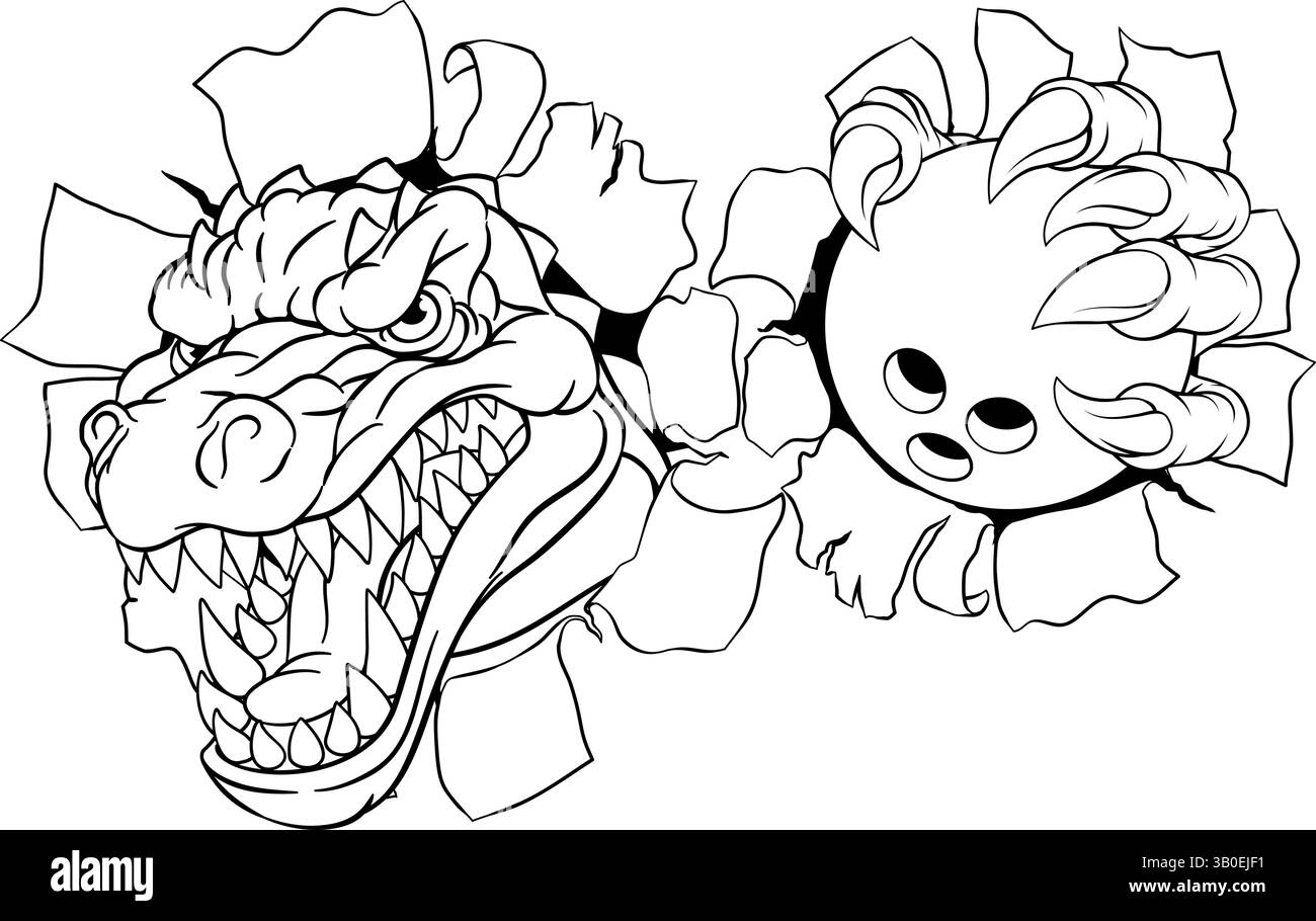 Crocodile Dinosaur Alligator Bowling Mascot Sports Illustration de Vecteur