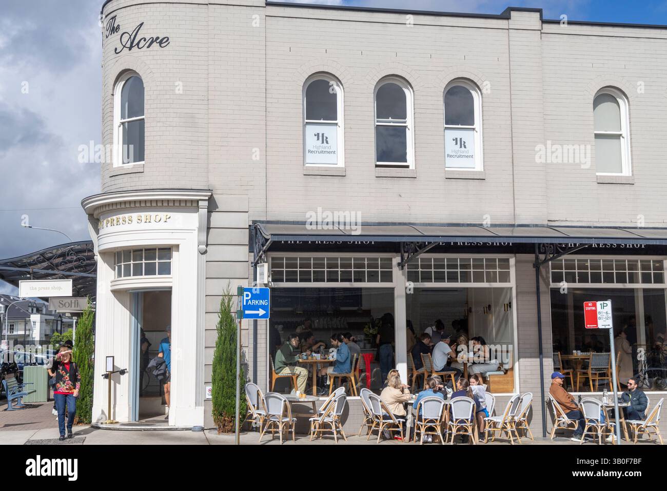 Centre-ville de Bowral, Southern Highlands, Nouvelle-Galles du Sud, Australie, café et restaurant de la salle de presse situé dans le bâtiment Acre, 2025 Banque D'Images