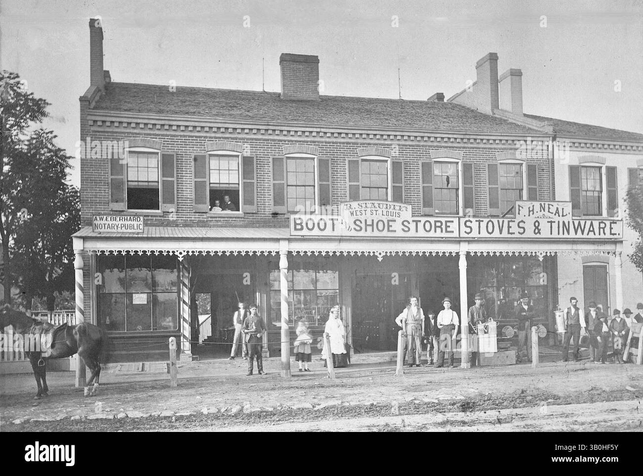 Vintage Photography - caractérisé Charles Rock Road près de Carr Avenue - années 1890 Banque D'Images