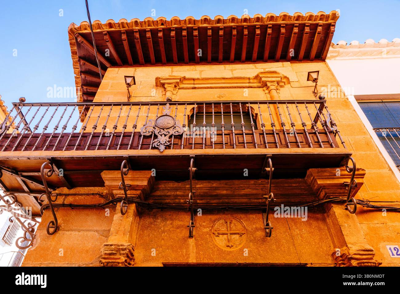 Maison du Chevalier du manteau vert. Villanueva de los Infantes, Ciudad Real, Castille-la Manche, Espagne, Europe Banque D'Images