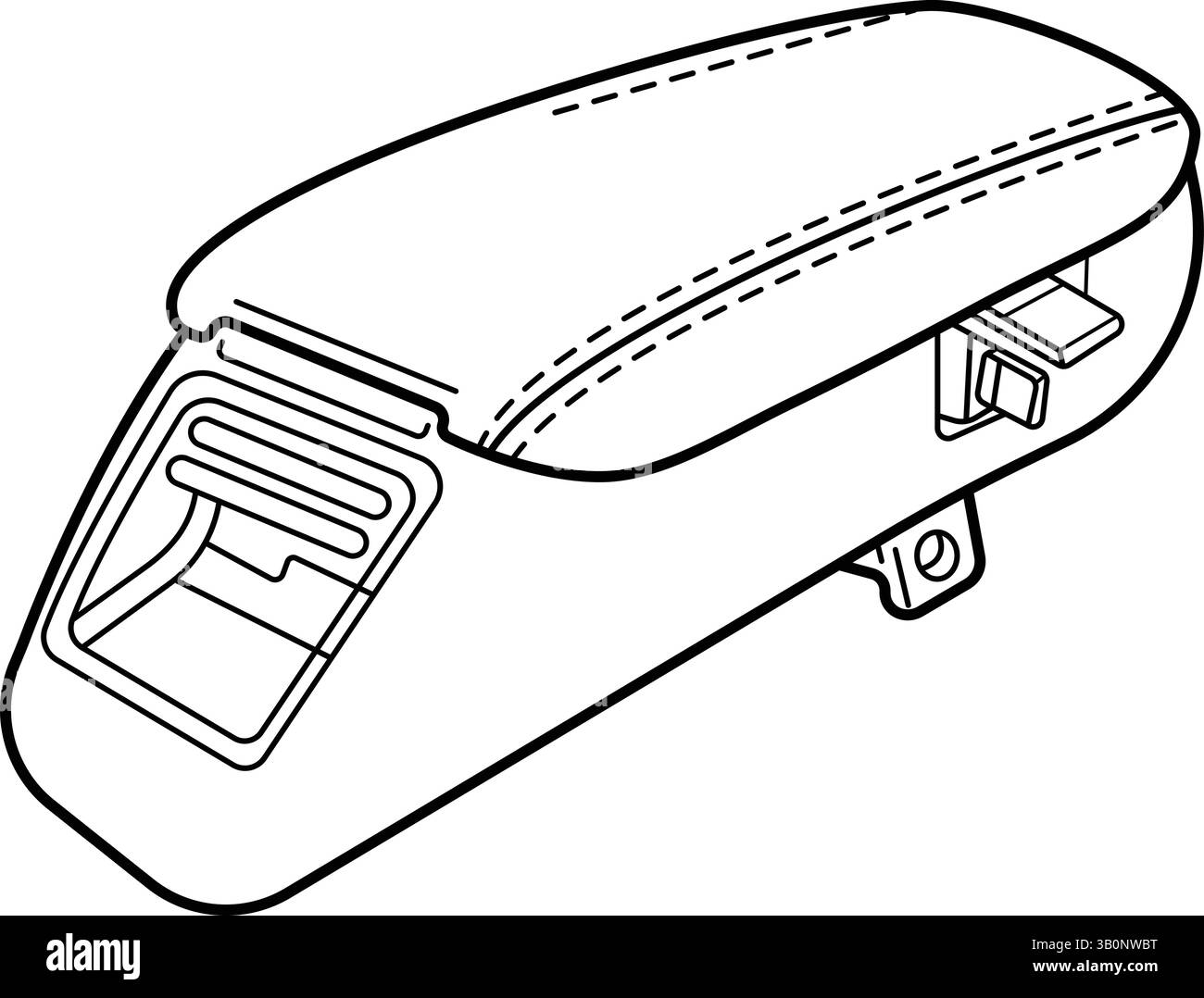 Accessoire de voiture coussin accoudoir noir vecteur blanc Illustration de Vecteur