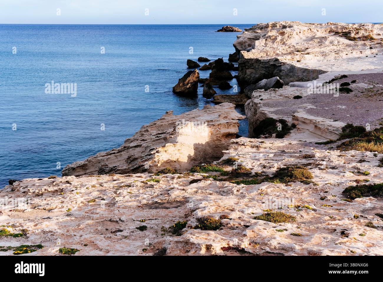 Dunes fossiles oolitiques de Los Escullos. Los Escullos, Níjar, Almería, Andalucía, Espagne, Europe Banque D'Images