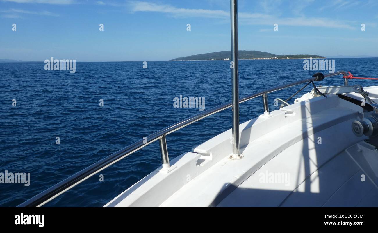 Mer Adriatique - vue du bateau Banque D'Images