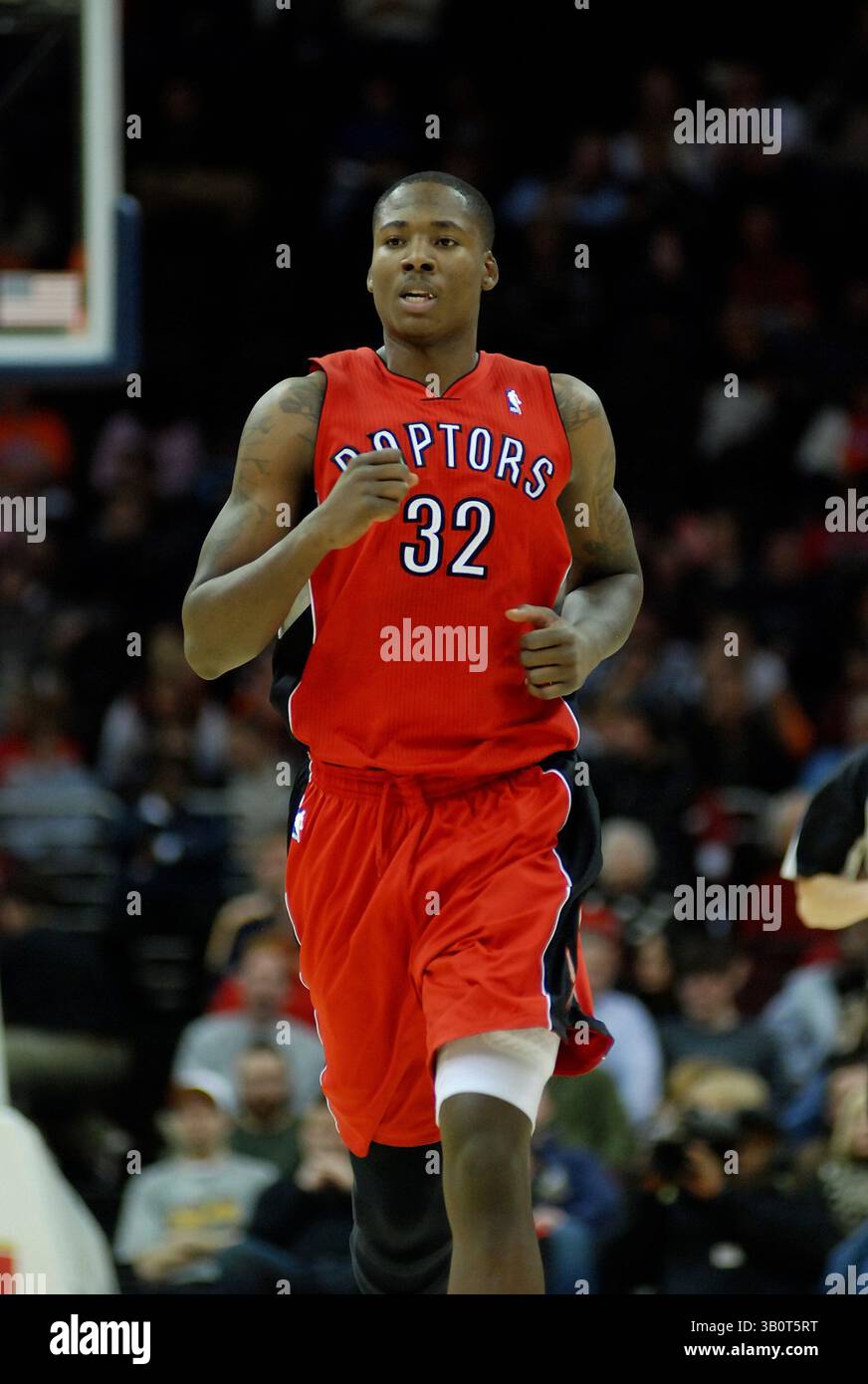 5 janvier 2011 : Ed Davis #32 en action lors du match NBA entre les Raptors de Toronto et les cavaliers de Cleveland au Quicken Loans Arena. (Crédit image : © Jason Pohuski/Cal Sport Media/ZUMAPRESS.com) Banque D'Images
