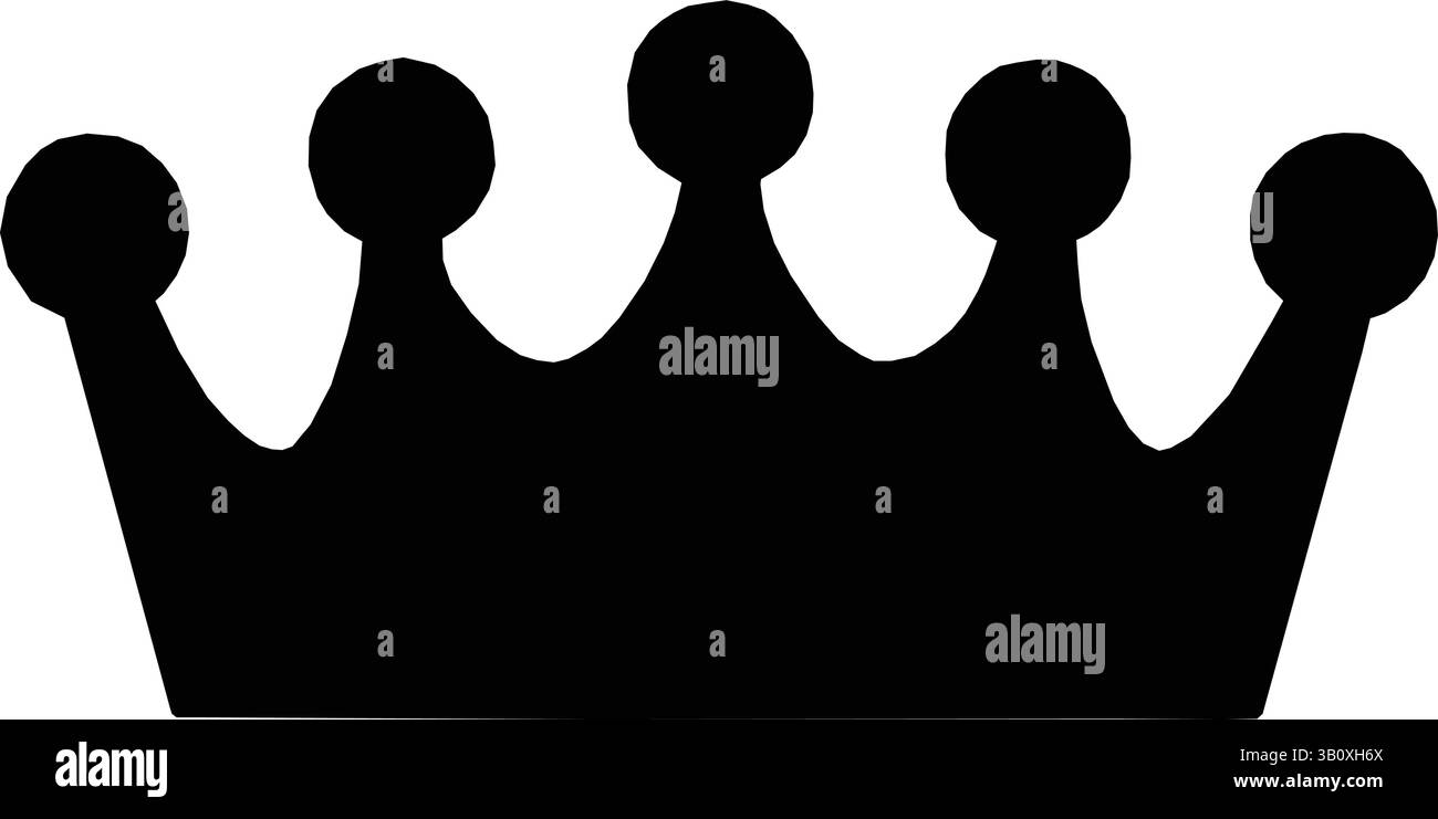 Silhouette minimaliste d'une couronne classique Illustration de Vecteur