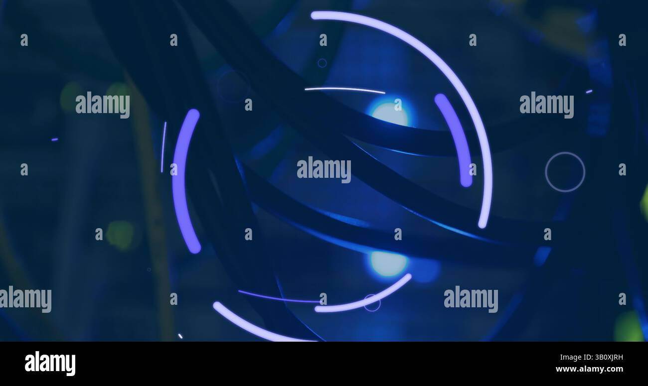 Image des formes au-dessus de la salle des serveurs Banque D'Images