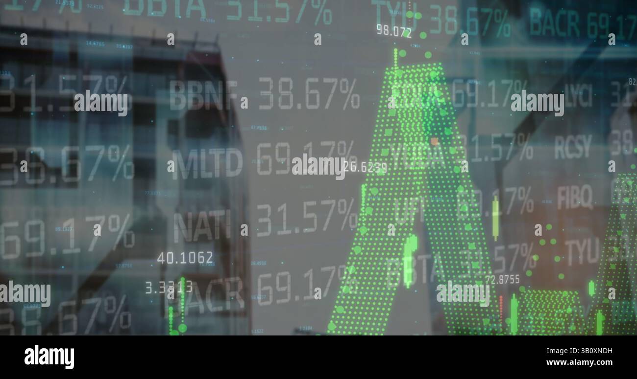 Image du traitement des données sur fond sombre Banque D'Images