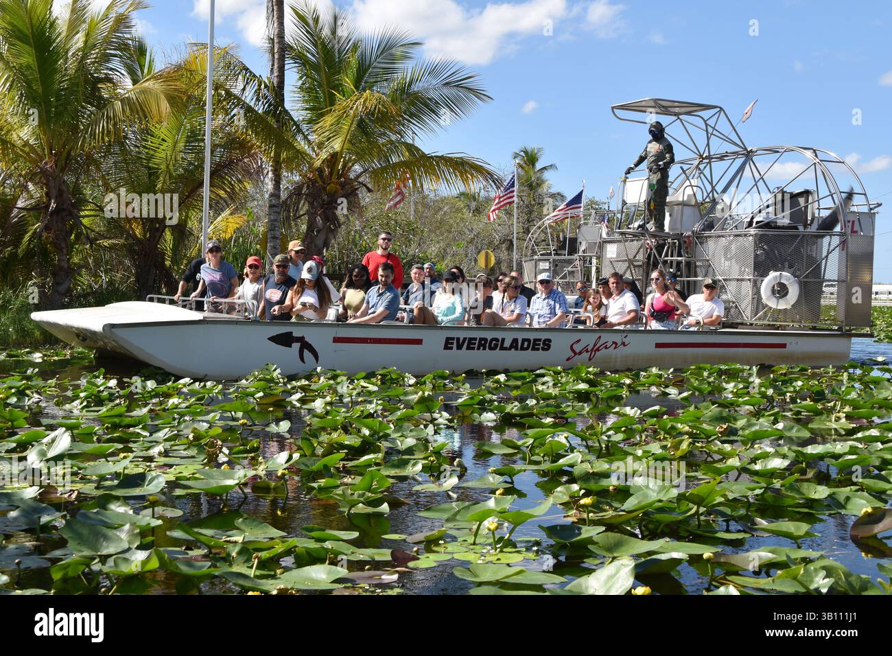 Excursion en bateau dans le parc national des Everglades, Floride, États-Unis Banque D'Images